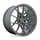 TSW Sector  cast aluminum multi spoke automotive wheel with in a battleship gray finish with a TSW logo center cap.