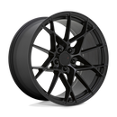 TSW Sector cast aluminum multi spoke automotive wheel in a semi gloss black finish with a TSW logo center cap.