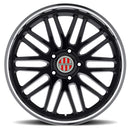 Front Facing View Of A 19" Victor Equipment Lemans Cast Aluminum Multi Spoke Wheel In A Chrome Finish With A Mirror Cut Lip